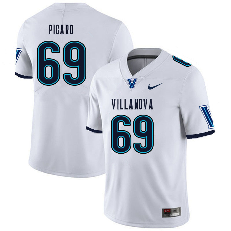 Men #69 Jake Picard Villanova Wildcats College Football Jerseys Sale-White